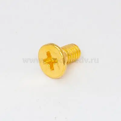 Фурнитура для стеклянных фасадов винт m4*8 потайной din 965, латунь
