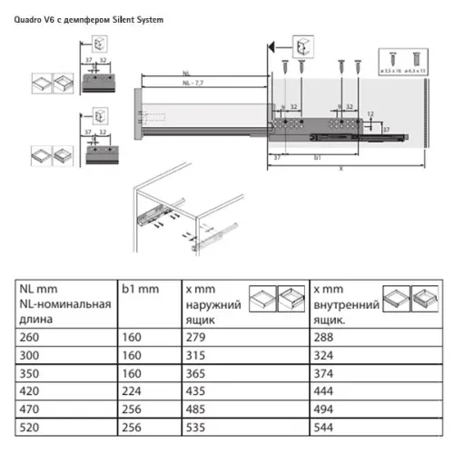 Комплекты ящиков InnoTech Atira комплект ящика innotech atira nl-470*176 мм, silent system, белый