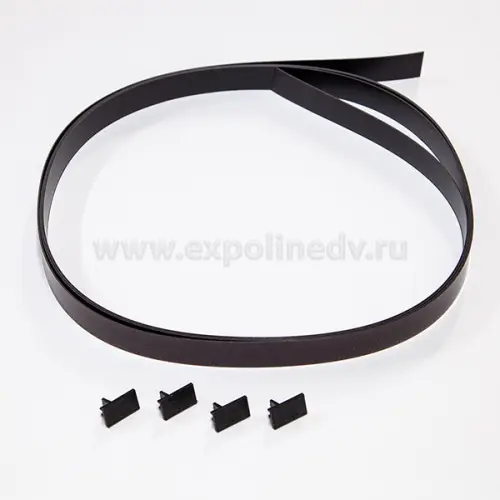 Система SlideLine M декоративный профиль гибкий slide line m, l2500, h-16 под приклеивание, черный 